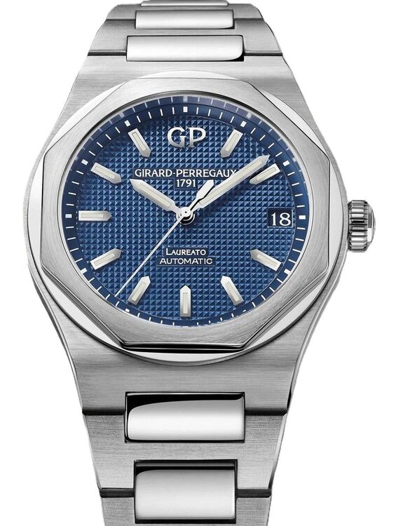 Girard Perregaux Laureato Niebieski 42 mm Stal
