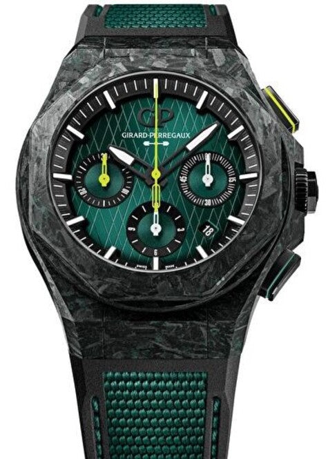 Girard Perregaux Laureato Zielony 44 mm Włókno węglowe