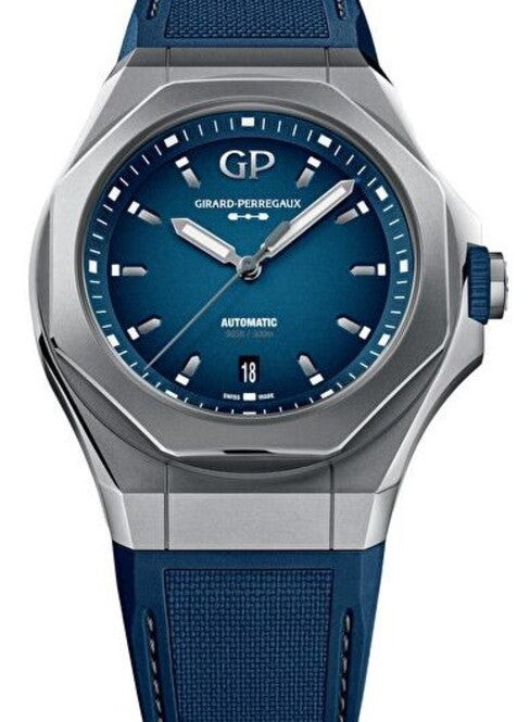 Girard Perregaux Laureato Niebieski 44 mm Tytan