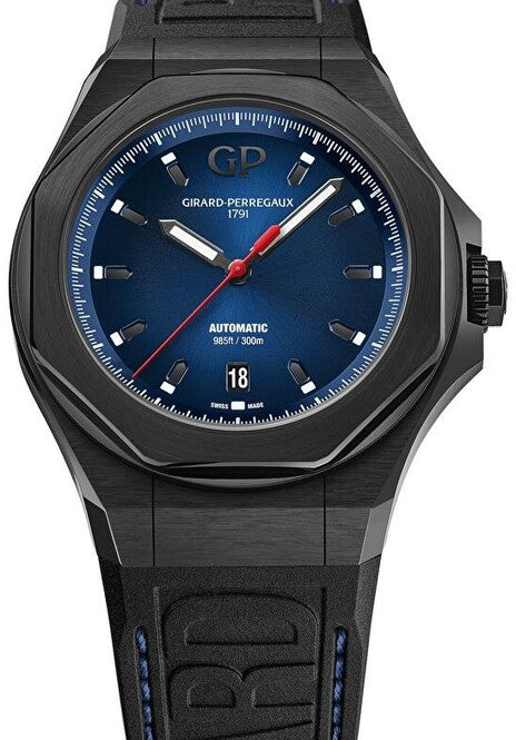 Girard Perregaux Laureato Niebieski 34 mm Tytan