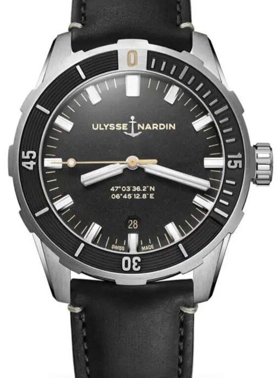 Ulysse Nardin Diver Chronometer Czarny 42 mm Stal