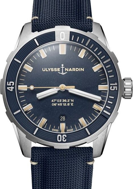 Ulysse Nardin Diver Niebieski 42 mm Stal