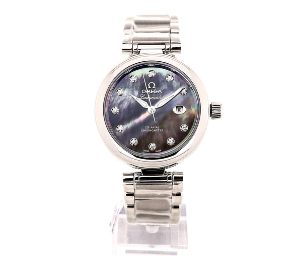 Omega De Ville Ladymatic Co-Axial 34mm Masa perłowa Stal