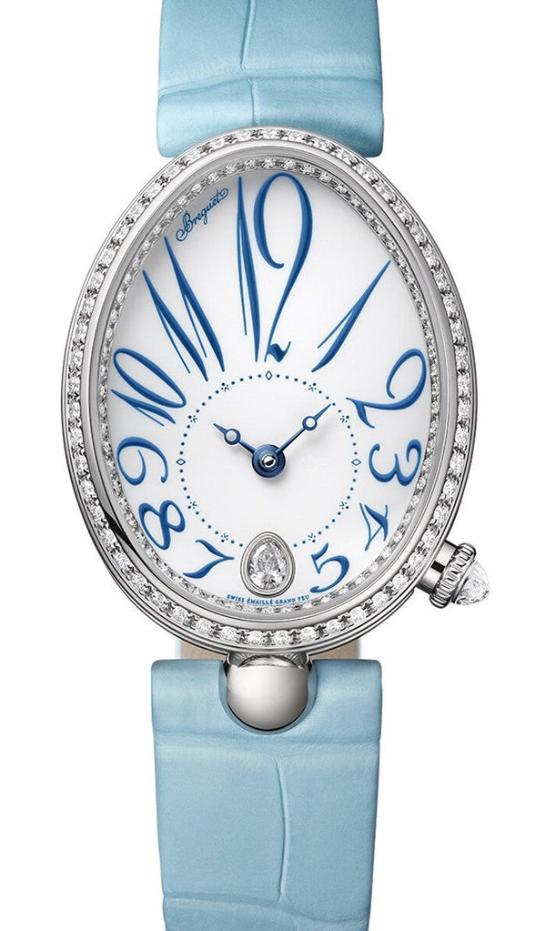 Breguet Reine de Naples Srebrny 36.5 x 28.45 mm Zloto biale