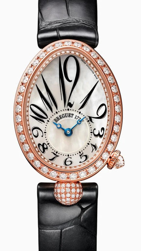 Breguet Reine de Naples Masa perlowa 33 mm Zloto rozowe
