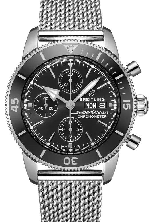 Breitling Superocean Heritage Czarny 44mm Stal