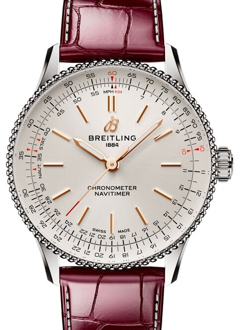 Breitling Navitimer Srebrny 36 mm Stal