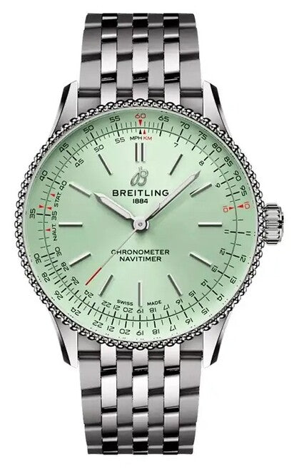 Breitling Navitimer Zielony 36 mm Stal