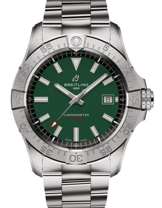 Breitling Avenger Zielony 42mm Stal