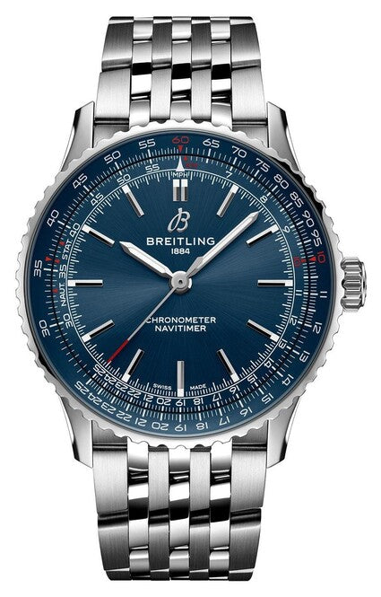 Breitling Navitimer Niebieski 41 mm Stal