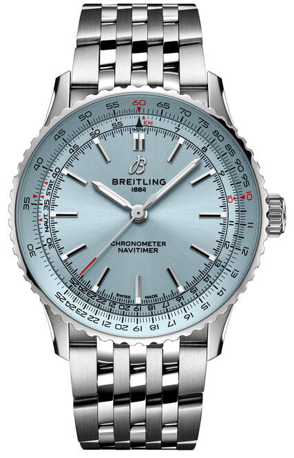 Breitling Navitimer Niebieski 41 mm Stal