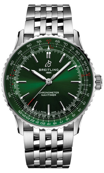 Breitling Navitimer Zielony 41mm Stal