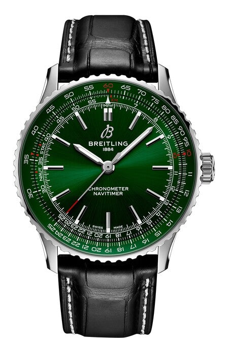 Breitling Navitimer Zielony 41 mm Stal