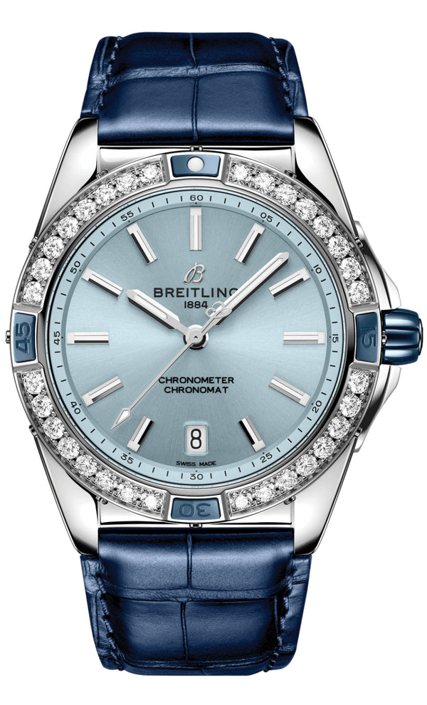 Breitling Super Chronomat Niebieski 38mm Stal