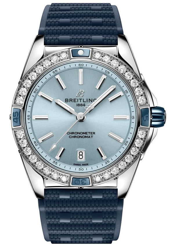 Breitling Super Chronomat Niebieski 38mm Stal