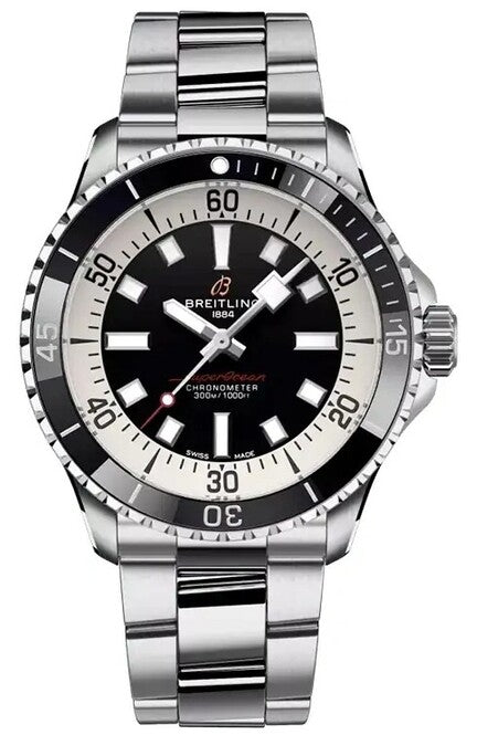 Breitling Superocean Czarny 42mm Stal