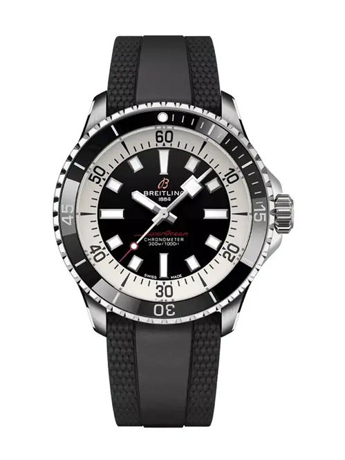 Breitling Superocean Czarny 42mm Stal