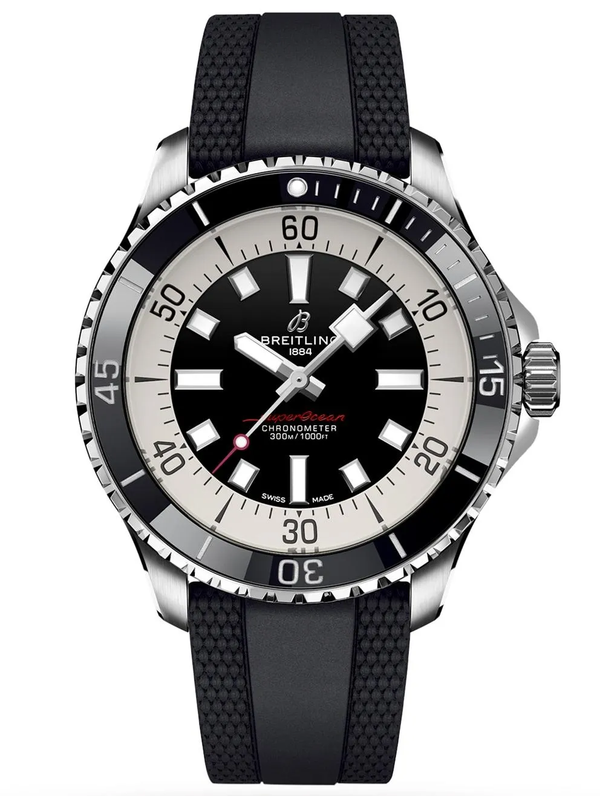 Breitling Superocean Czarny44mm Stal