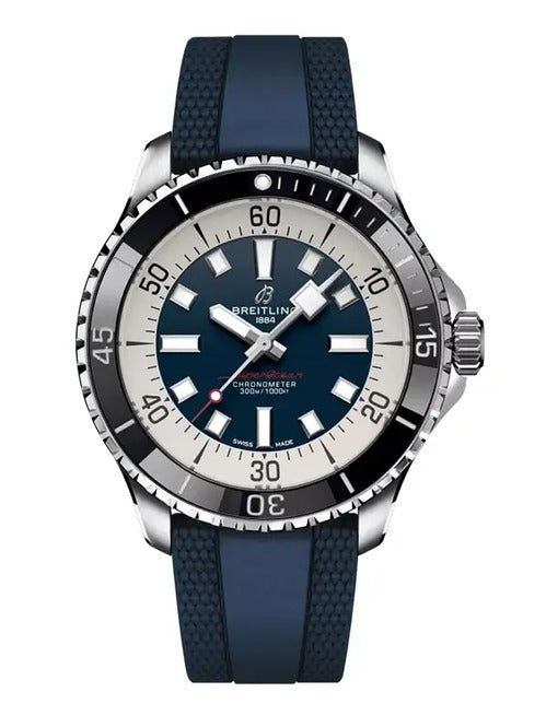 Breitling Superocean Niebieski 44mm Stal