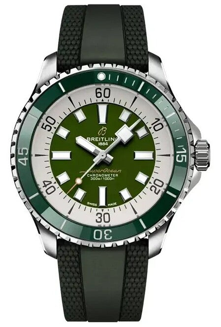 Breitling Superocean Zielony 44mm Stal