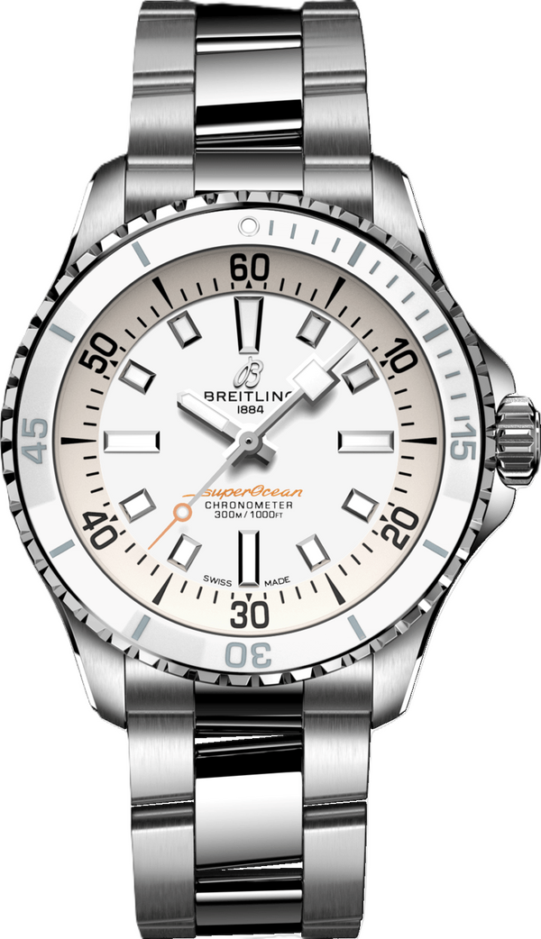 Breitling Superocean Bialy 36mm Stal