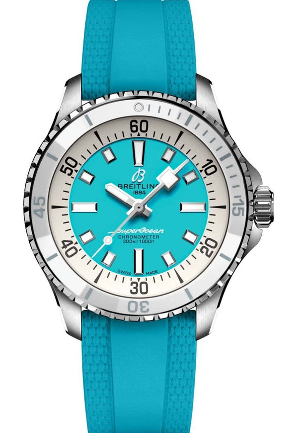 Breitling Superocean Niebieski 36mm Stal