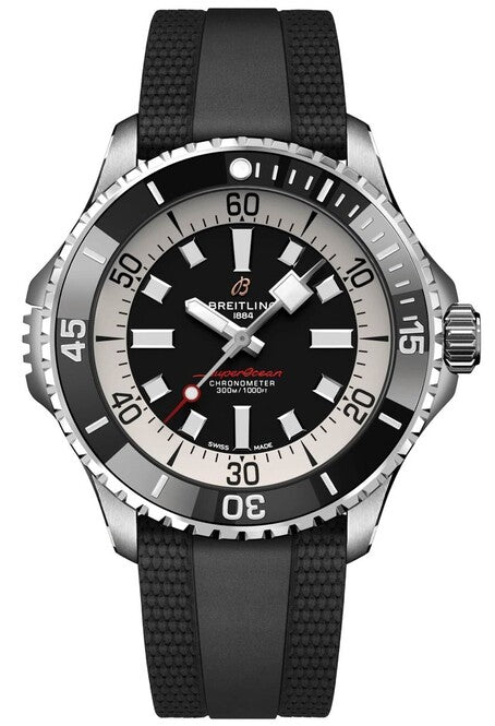 Breitling Superocean Czarny 46mm Stal