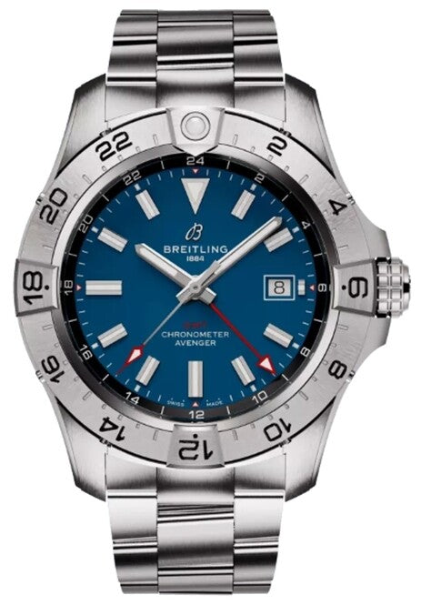 Breitling Avenger Niebieski 44 mm Stal