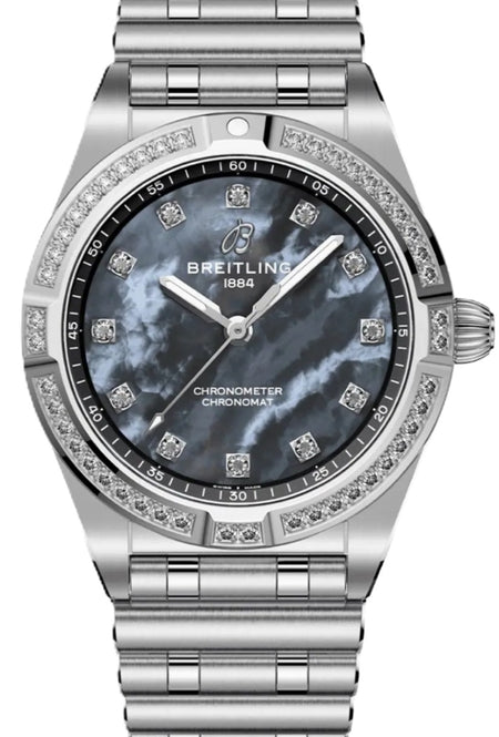 Breitling Chronomat Masa perlowa 28 mm Stal