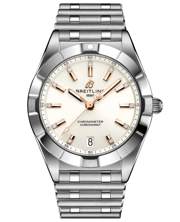 Breitling Chronomat Bialy 32mm Stal