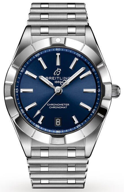 Breitling Chronomat Niebieski 32mm Stal
