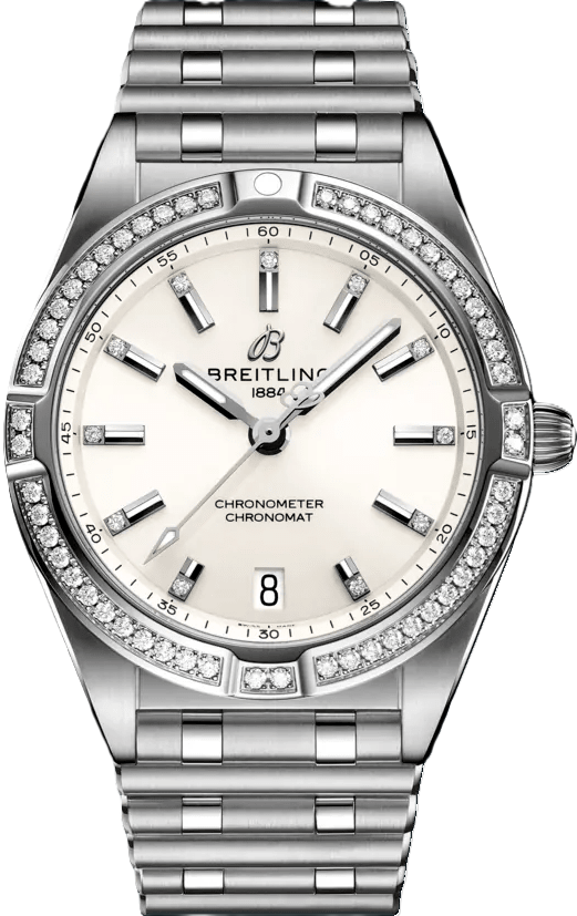 Breitling Chronomat Bialy 32mm Stal