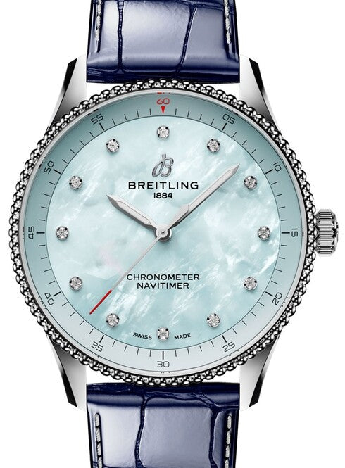 Breitling Navitimer Masa perlowa 32 mm Stal