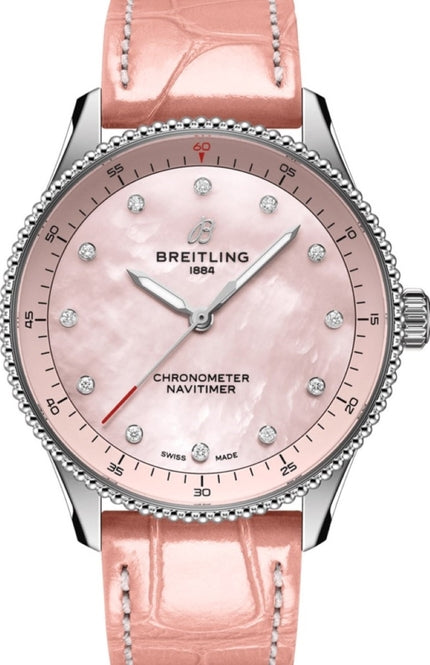 Breitling Navitimer Masa perlowa 32 mm Stal