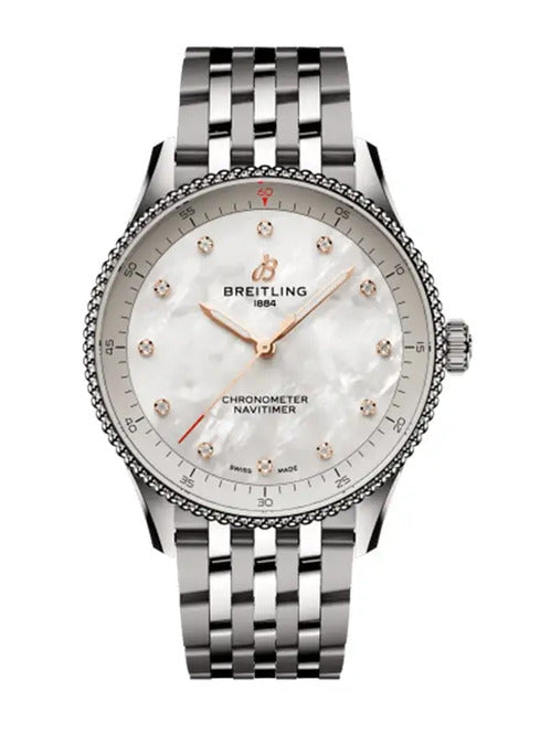 Breitling Navitimer Bialy 32mm Stal