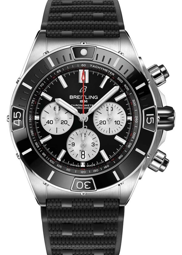 Breitling Super Chronomat Czarny 44mm Stal