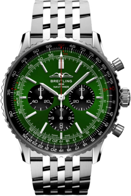 Breitling Navitimer 1 B01 Chronograph Zielony 46mm Stal