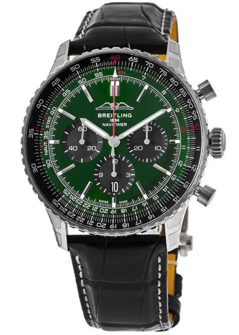 Breitling Navitimer B01 Chronograph Zielony 46mm Stal