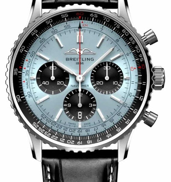 Breitling Navitimer Niebieski 43mm Stal