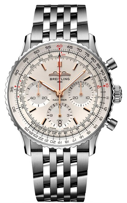 Breitling Navitimer 1 B01 Chronograph Srebrny 41mm Stal