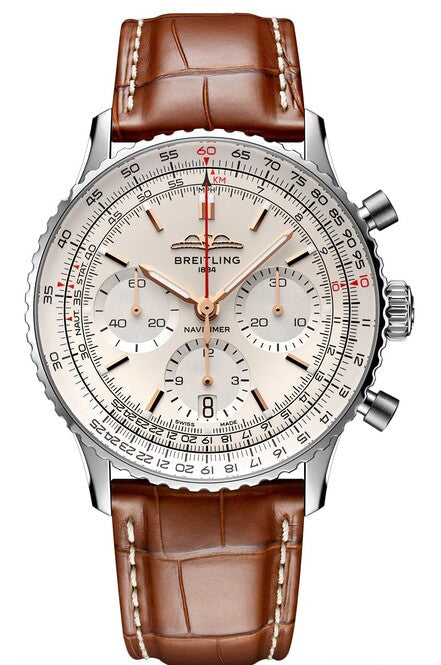 Breitling Navitimer 1 B01 Chronograph Srebrny 41mm Stal