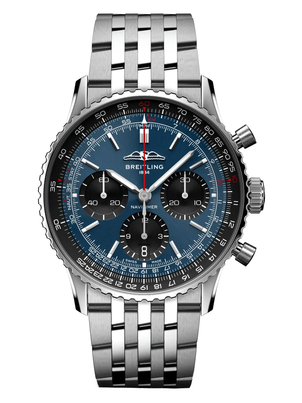 Breitling Navitimer Niebieski 41mm Stal