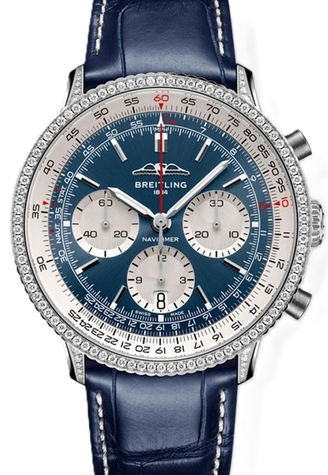Breitling Navitimer Niebieski 41 mm Stal