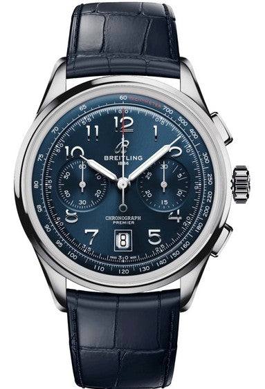 Breitling Premier Niebieski 42mm Stal