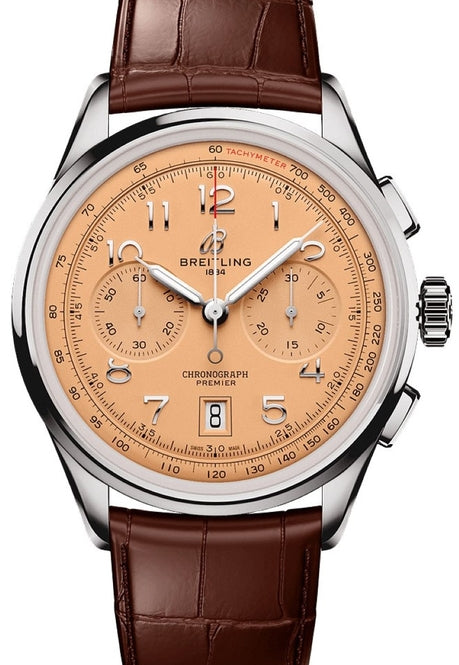 Breitling Premier Pomaranczowy 42 mm Stal