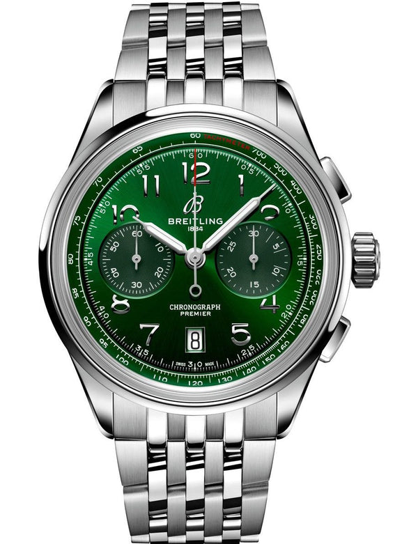 Breitling Premier Zielony 42mm Stal