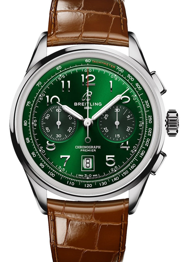 Breitling Premier Zielony 42mm Stal