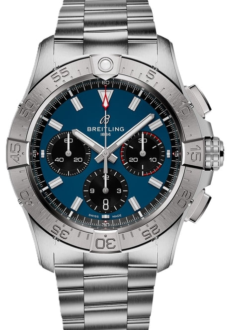 Breitling Avenger Niebieski 42 mm Stal