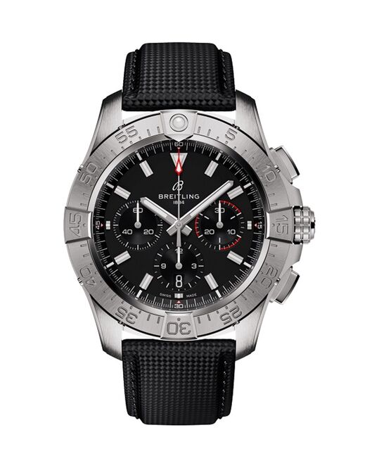 Breitling Avenger Czarny 44 mm Stal