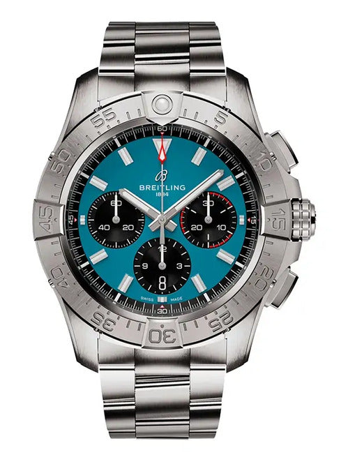 Breitling Avenger Niebieski 44 mm Stal